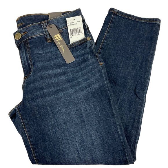 Kut from the Kloth Denim - KUT from The Kloth Jeans Women's Size 4 Blue Maggie Skinny Boyfriend Crop Denim